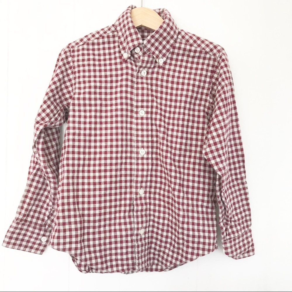 Brooks Brothers | Maroon Check Flannel Button Down
